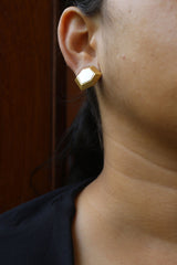 Matte Silver Gold Studs