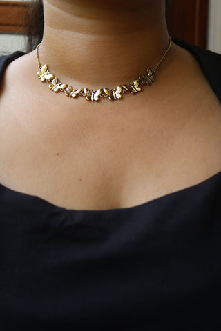 Butterflies Close Neck Chain