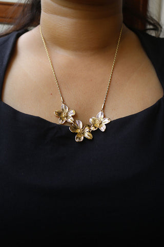 Tri Flower Necklace