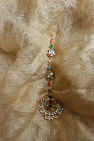 Jadau Multicolor Choti (Hair Accessory)