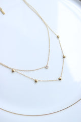 Dainty Layer Hearts Necklace