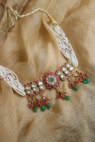 Jadau Flower Choker