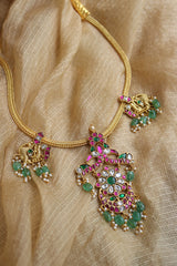 Jadau Bird Chaand Motif Necklace