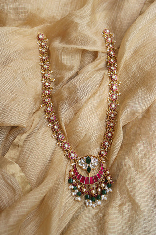 Long Lotus Flower Necklace
