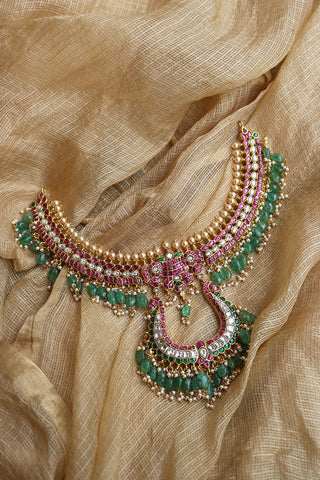 Jadau Statement Jhoola Set