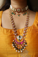 Long Lotus Flower Necklace
