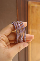 Set of 12 Dainty Stone Bracelets (Multiple Color Options)