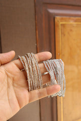 Set of 12 Dainty Stone Bracelets (Multiple Color Options)