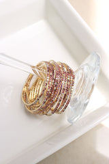 Set of 12 Dainty Stone Bracelets (Multiple Color Options)