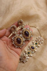 Stunning Purple Filigree Choker Set