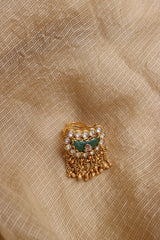 Kundan Chaand Chime Finger Ring