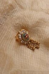 Kundan Oval Chime Finger Ring