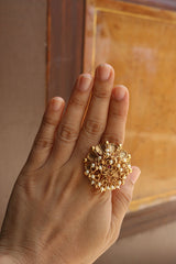 Antique Pearl Flower Finger Ring