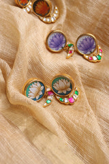 Jadau Lotus Earrings