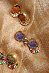 Jadau Lotus Earrings