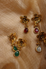 Antique Rose Drop Earrings
