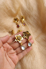 Antique Rose Drop Earrings