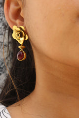 Antique Rose Drop Earrings