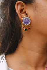 Jadau Lotus Earrings