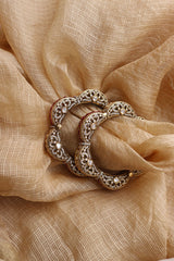 Exquisite Polki Ruby Flower Kada