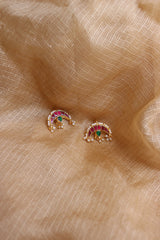 Jadau Ruby Chaand bugadi Top Clip Earrings