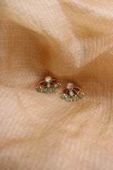 Jadau Open Lotus bugadi Top Clip Earrings
