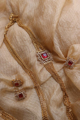 Chains AD Long Necklace Set