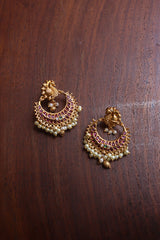 Peacock Swing Chaand Earrings
