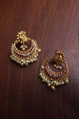 Peacock Swing Chaand Earrings