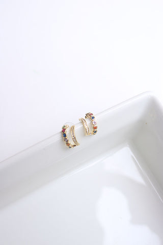 Multi Stone Little Bali Earrings