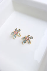 Statement Metallic Flower Studs