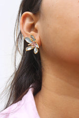 Statement Metallic Flower Studs