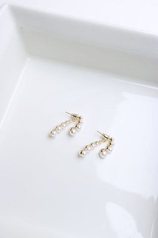 Pearls Front Back Earrings