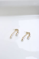 Pearls Front Back Earrings