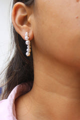 Pearls Front Back Earrings
