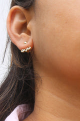 Mini Hearts Up-Down Earrings