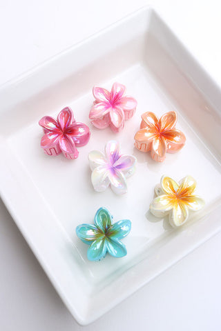 Metallic Flower Claw Clip