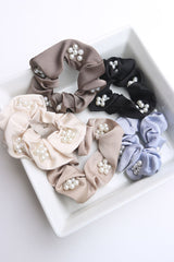 Pearl Flower Scrunchy