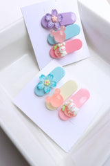 Set of 3 Flower Clips