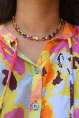 Multi Oval Close Neck Set