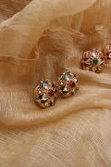 Oval AD Four Flower Studs