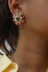 Oval AD Four Flower Studs