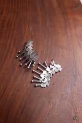 Oxidised Silver Spokes Ear Cuff