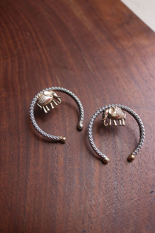 Haathi Two Tone Earrings