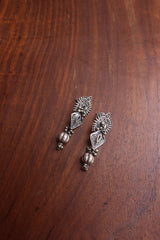 Oxidised Shield Earrings