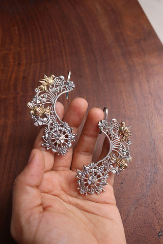 Two Tone Statement Bird Ear Cuff