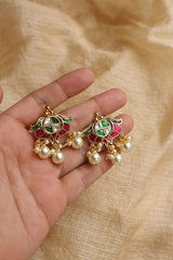 Jadau Curve Pearl Studs