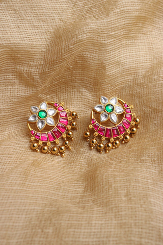 Jadau Chaand Star Studs