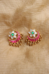 Jadau Chaand Star Studs