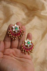 Jadau Chaand Star Studs